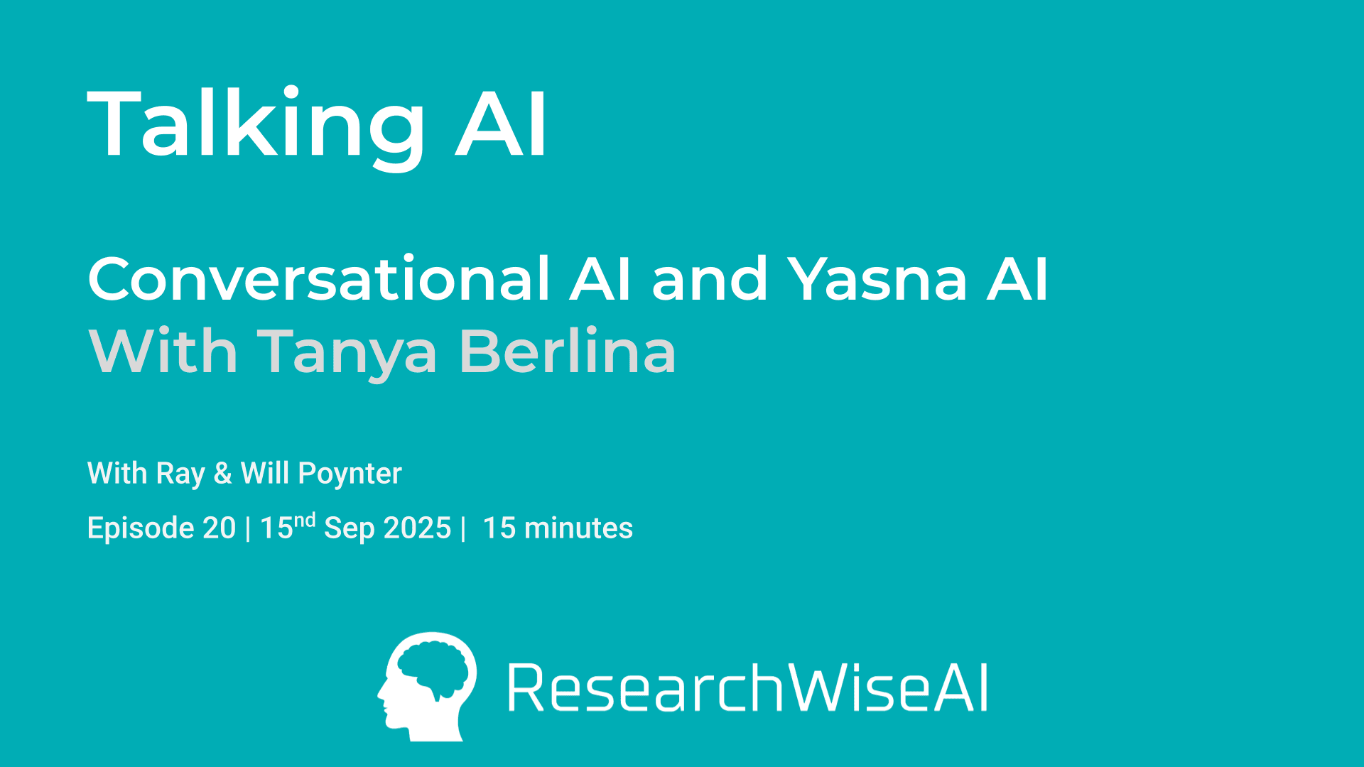 Poster image for Conversational AI and the Future of Market Insights with Tanya Berlina